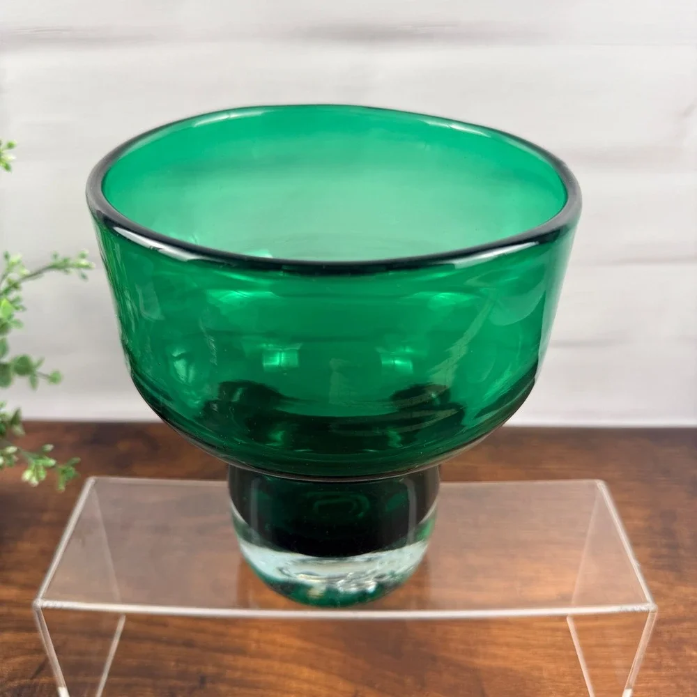 Blenko 596 Nile Green Art Glass Vase Wayne Husted Mid Century